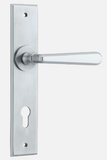 Iver Copenhagen Door Lever 12372 Rectangular Backplate Brushed Chrome - Passage ,Privacy & Entrance