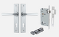 Iver Copenhagen Door Lever 12372 Rectangular Backplate Brushed Chrome - Passage ,Privacy & Entrance