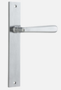 Iver Copenhagen Door Lever 12372 Rectangular Backplate Brushed Chrome - Passage ,Privacy & Entrance