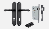 Iver Sarlat Door Lever 12712 Shouldered Backplate  Matt Black - Passage ,Privacy & Entrance