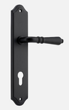 Iver Sarlat Door Lever 12712 Shouldered Backplate  Matt Black - Passage ,Privacy & Entrance