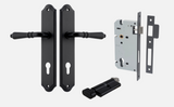 Iver Sarlat Door Lever 12712 Shouldered Backplate  Matt Black - Passage ,Privacy & Entrance