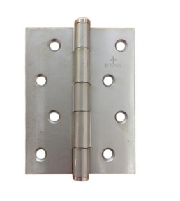 Lohala Hinge Steel 102mm x 74mm x 2.0mm  Zinc Plate, Fixed Brass & Fixed Stainless Riveted Pin (333 4")