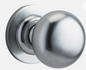 Iver Cambridge Door Knob 0205 Round Rose Brushed Chrome - Passage kit , privacy kit & Entrance Kit (Dual Function 5 pin and Key Thumb 6 Pin)