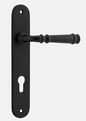 Iver Verona Door Lever 12730 Oval Backplate Matt Black - Passage ,Privacy & Entrance