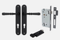 Iver Verona Door Lever 12730 Oval Backplate Matt Black - Passage ,Privacy & Entrance