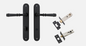 Iver Verona Door Lever 12730 Oval Backplate Matt Black - Passage ,Privacy & Entrance