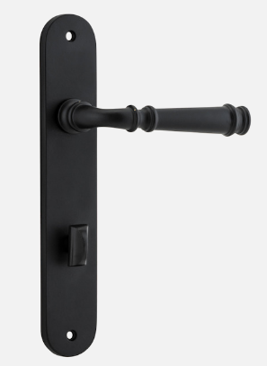 Iver Verona Door Lever 12730 Oval Backplate Matt Black - Passage ,Privacy & Entrance