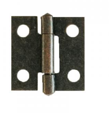 Lohala Hinge Steel 25mm x 22mm x 0.7mm and  25mm x 25mm x 0.7mm Zinc Plate & Bronze Fixed Steel Riveted Pin