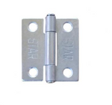 Lohala Hinge Steel 25mm x 22mm x 0.7mm and  25mm x 25mm x 0.7mm Zinc Plate & Bronze Fixed Steel Riveted Pin