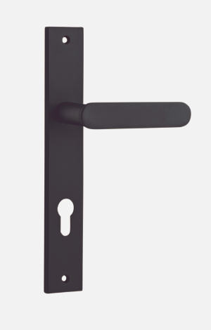 Iver Bronte Door Lever 12748 Rectangular Backplate Matt Black - Passage ,Privacy & Entrance
