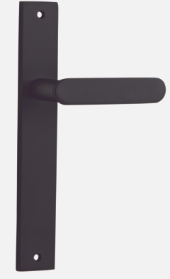 Iver Bronte Door Lever 12748 Rectangular Backplate Matt Black - Passage ,Privacy & Entrance