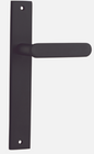 Iver Bronte Door Lever 12748 Rectangular Backplate Matt Black - Passage ,Privacy & Entrance
