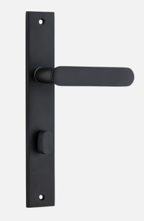 Iver Bronte Door Lever 12748 Rectangular Backplate Matt Black - Passage ,Privacy & Entrance