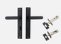 Iver Bronte Door Lever 12748 Rectangular Backplate Matt Black - Passage ,Privacy & Entrance