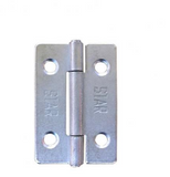 Lohala Hinge Steel 38mm x 25mm x 0.9mm - Bronze & Zinc Plate ,Fixed Steel Riveted Pin (5000 1 1/2")