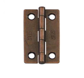 Lohala Hinge Steel 51mm x 30mm x 1.2mm Fixed Steel Pin Bronze & Zinc plate (Ajax 5000 2