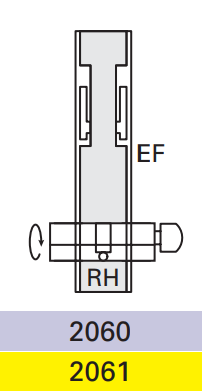 Cavity Slider For Doors Cavilock CL100 Louise Latch Both Sides Right Handle Turn/Left Handle Emergency Right Handle Exit Free -Polished Brass & Satin Chrome