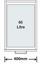 Tanova NZ Simplex Drawer Frame Insert Laundry System 1 x 65Litre 400mm Cabinet  White and Grey
