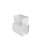 Tanova NZ Simplex Drawer Frame Insert Laundry System 1 x 65Litre 400mm Cabinet  White and Grey