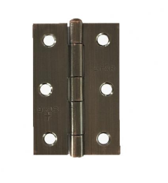 Lohala Hinge Steel 75mm x 48mm x 1.5mm Bronze and Zinc Plate - Loose Steel Riveted Pin ( Ajax 1840 3
