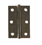 Lohala Hinge Steel 75mm x 48mm x 1.5mm Bronze and Zinc Plate - Loose Steel Riveted Pin ( Ajax 1840 3")