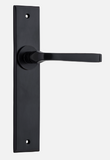 Iver Annecy Door Lever 12788 Chamfered Backplate Matt Black - Passage ,Privacy & Entrance