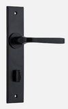 Iver Annecy Door Lever 12788 Chamfered Backplate Matt Black - Passage ,Privacy & Entrance