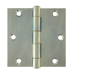 Lohala Hinge Steel 89mm x 89mm x 2.5mm Zinc Plate, Loose Brass (804 3 1/2