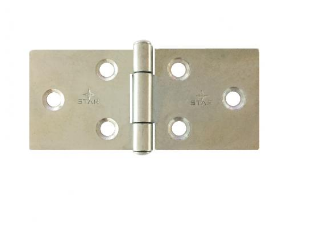 Lohala Hinge Steel Backflap 25mm x 74mm and 38mm x 86mm - Fixed Steel Pin Zinc Plate