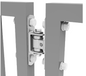 D&D Technologies DD TECH SHUTIT BADASS STEEL TO STEEL ,FACE MOUNT & ALUMINIUM HALF BOLT-ON HINGE