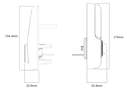 YALE ASSURE KEYED SMART-READY LOCK WITH APEX 143 x 600 ENTRANCE SET MATT BLACK & SATIN NICKEL