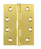 Lohala Hinge Brass 100mm x 75mm x 3.0mm Fixed Pin Available in 5 Colours : Brushed Nickel ,Bronze ,Polished Brass ,Polished  Unlacquered & Satin Chrome