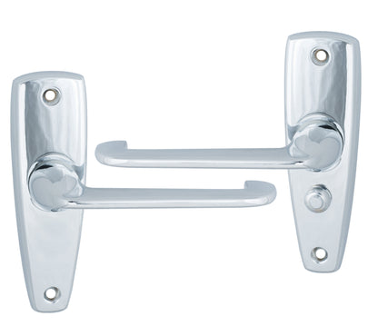 MILES NELSON DOOR HANDLES SELIM LATCH PASSAGE SET,LOCK ENTRANCE SET AND SNIB PRIVACY SET CHROME PLATE FINISH
