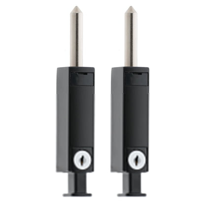 MILES NELSON ENTRANCE DOOR SECURITY PATIO BOLT 1 PK & 2 PK -  BLACK,WHITE AND & SATIN CHROME