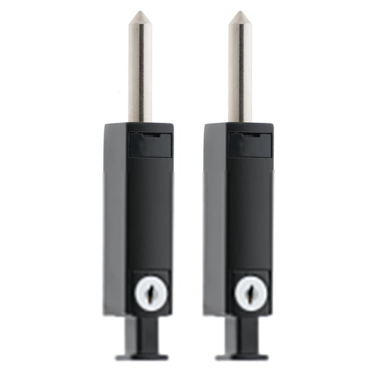 MILES NELSON ENTRANCE DOOR SECURITY PATIO BOLT 1 PK & 2 PK -  BLACK,WHITE AND & SATIN CHROME