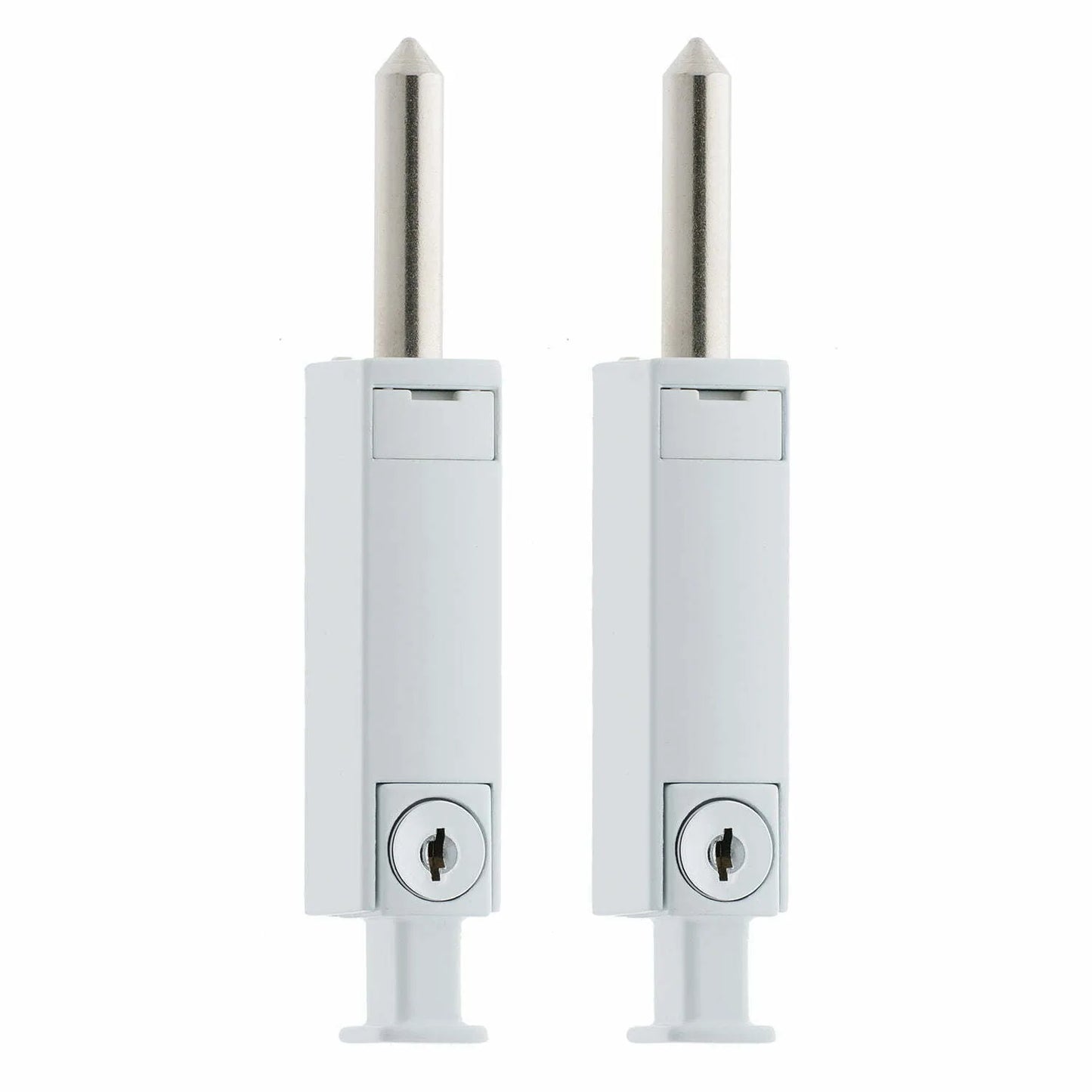 MILES NELSON ENTRANCE DOOR SECURITY PATIO BOLT 1 PK & 2 PK -  BLACK,WHITE AND & SATIN CHROME