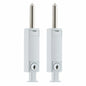 MILES NELSON ENTRANCE DOOR SECURITY PATIO BOLT 1 PK & 2 PK -  BLACK,WHITE AND & SATIN CHROME