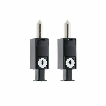 MILES NELSON ENTRANCE DOOR SECURITY MINI PATIO BOLT 1 PK & 2 PK -  BLACK,WHITE AND & SATIN CHROME (Copy)