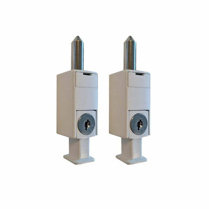MILES NELSON ENTRANCE DOOR SECURITY MINI PATIO BOLT 1 PK & 2 PK -  BLACK,WHITE AND & SATIN CHROME (Copy)