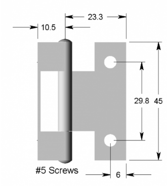 Lohala Hinge Steel Overlay 45mm (1000) & 50mm (2000) - Bronze
