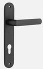 Iver Osaka Door Lever 12864 Oval Backplate Matt Black - Passage ,Privacy & Entrance