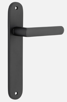 Iver Osaka Door Lever 12864 Oval Backplate Matt Black - Passage ,Privacy & Entrance