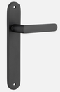 Iver Osaka Door Lever 12864 Oval Backplate Matt Black - Passage ,Privacy & Entrance