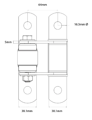 D&D Technologies DD TECH SHUTIT BADASS STEEL TO STEEL ,FACE MOUNT & ALUMINIUM HALF BOLT-ON HINGE