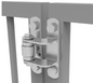 D&D Technologies DD TECH SHUTIT BADASS STEEL TO STEEL ,FACE MOUNT & ALUMINIUM HALF BOLT-ON HINGE