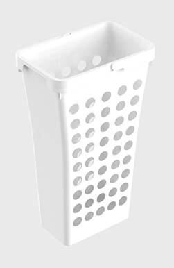 Tanova NZ Simplex Plus Soft Close Laundry - 450mm Cabinet - 2 x 36Litre Plastic Hamper – White & White & Blue