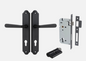 Iver Copenhagen Door Lever 12874 Shouldered Backplate Matt Black - Passage ,Privacy & Entrance