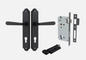 Iver Copenhagen Door Lever 12874 Shouldered Backplate Matt Black - Passage ,Privacy & Entrance