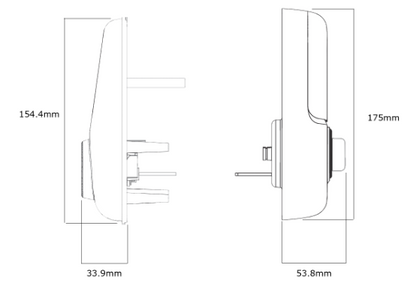 YALE ASSURE KEYED SMART-READY LOCK WITH APEX 143 x 450 ENTRANCE SET MATT BLACK & SATIN NICKEL